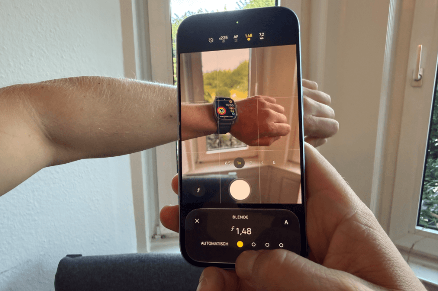 iPhone 18 Pro Kamera-App mit manueller Blendeneinstellung f1.48